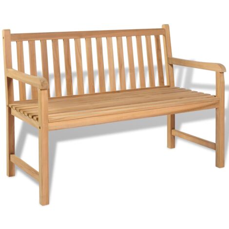 Teck Banc Jardin Meuble de Terrasse Parc Balcon Patio Pluri Dimensions vidaXL