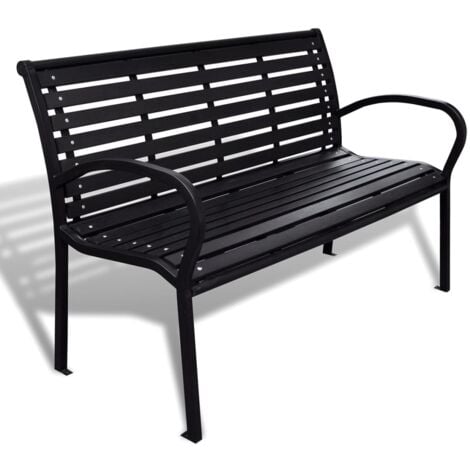 Banc de Jardin Acier et WPC Terrasse Extérieur Multicolore 125/251 cm vidaXL