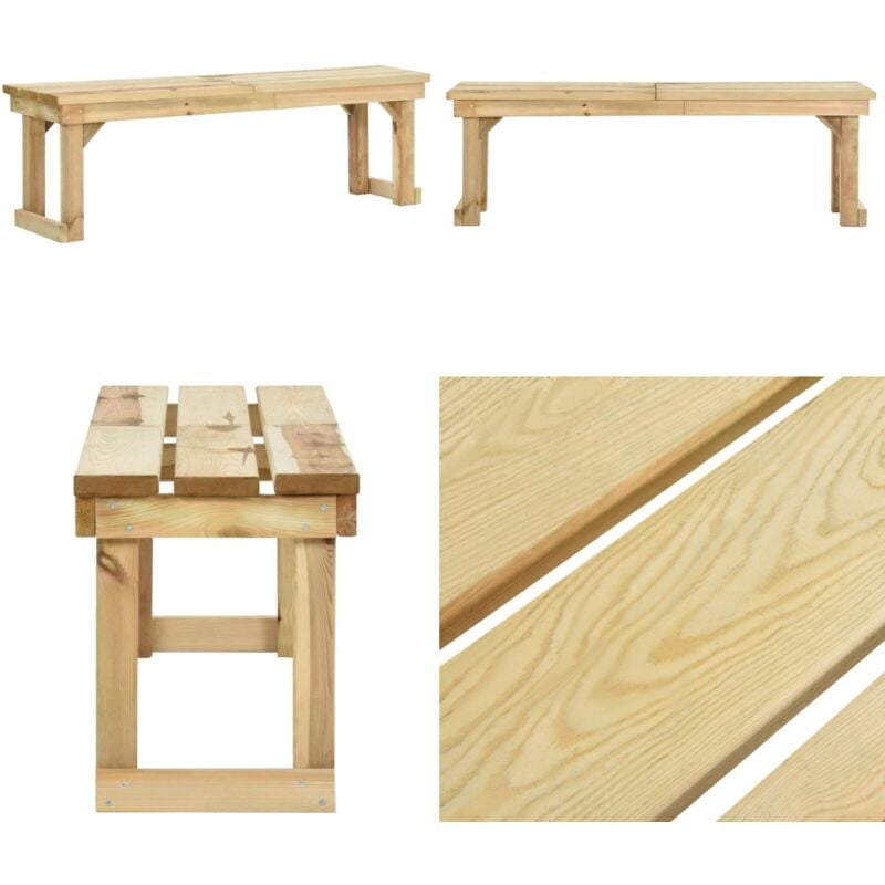 Vidaxl - Banc de jardin 140 cm Bois de pin imprégné - Banc De Jardin - Banc Extérieur - Mobilier De Jardin - Chaise Longue - Meubles De Jardin - Home