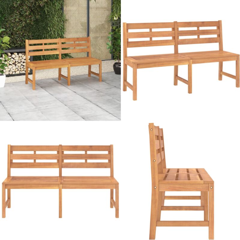 Banc de jardin 150 cm bois de teck massif - Banc De Jardin - Mobilier De Jardin - Banc En Bois - Meuble De Jardin - Teck - Home & Living