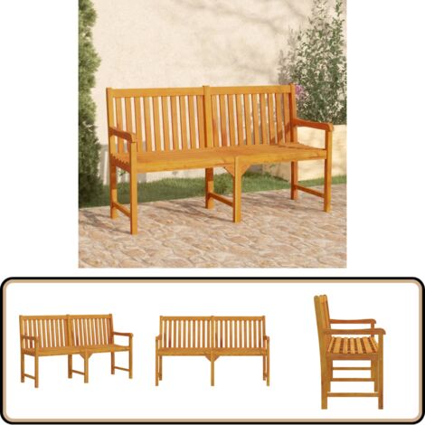 Banc de jardin 150 cm Bois solide d'acacia - Banc De Jardin - Banc En Bois - Mobilier De Jardin - Acacia - Terrasse