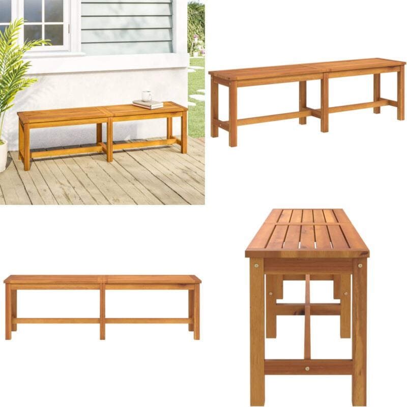 Banc de jardin 150x35x45 cm bois massif d'acacia - Banc De Jardin - Mobilier De Jardin - Banc Extérieur - Acacia - Bois Massif - Home & Living