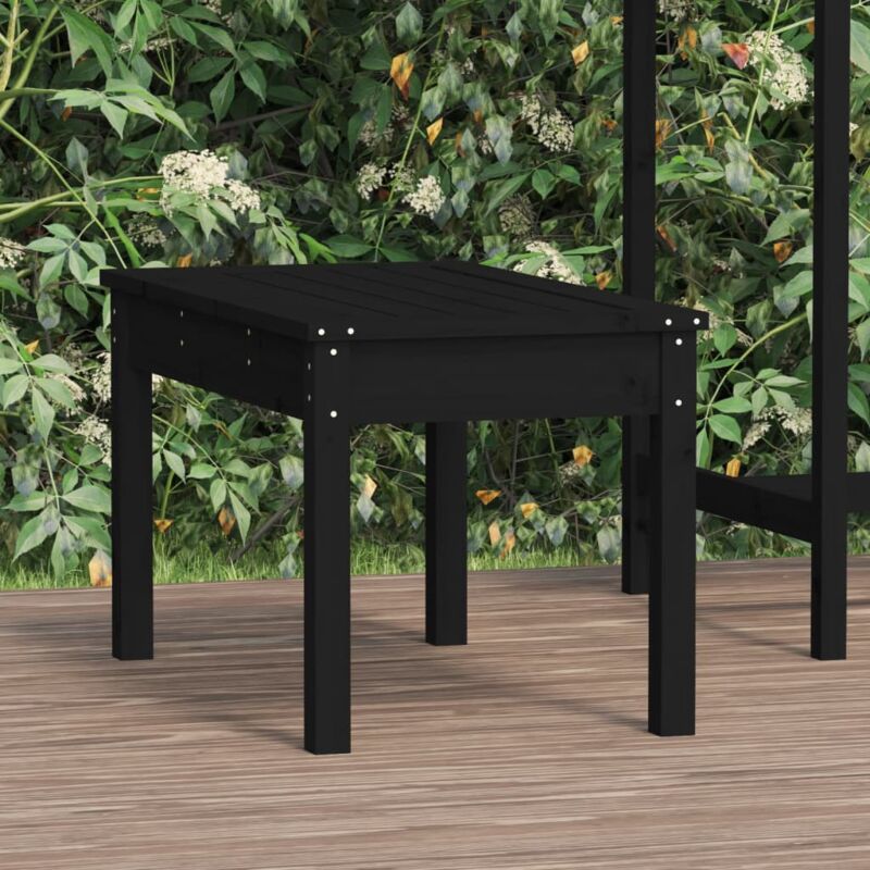 Vidaxl - Banc de jardin noir 80x44x45 cm bois massif de pin