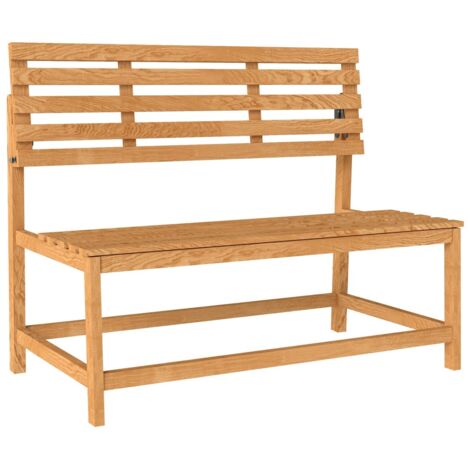 Banc de jardin 2 places en teck résistant aux intempéries, dossier inclinable 240kg, 110x61x89 cm pour terrasse balcon