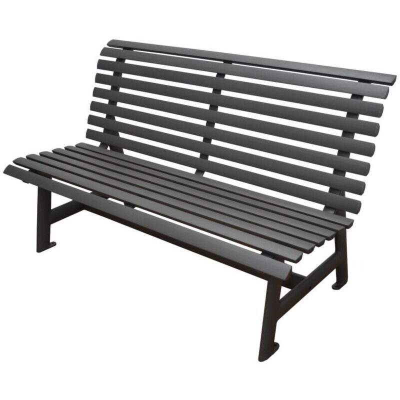 Proloisirs - Banc de jardin 3 places Square - graphite 150 x 88 x 74 cm