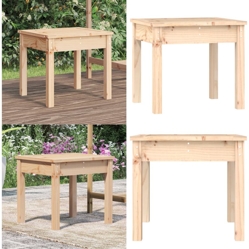 Banc de jardin 50x44x45 cm bois massif de pin - Banc De Jardin - Mobilier De Jardin - Banc Extérieur - Meubles De Jardin - Chaise Longue - Home &