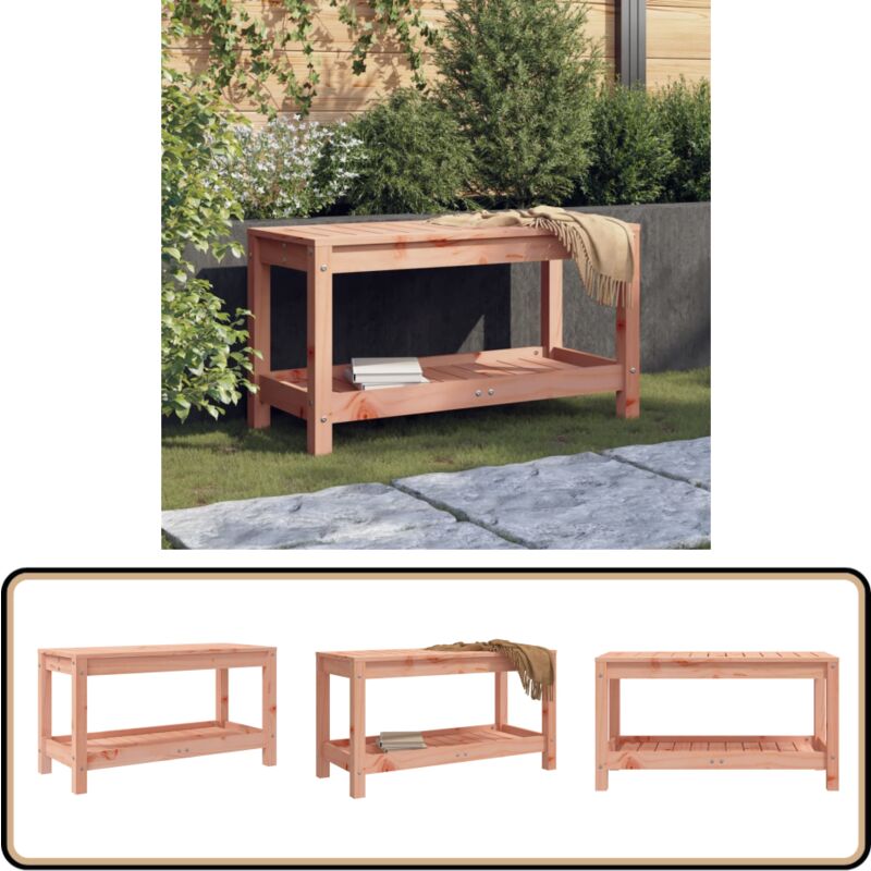 Banc de jardin 82,5x35x45 cm bois massif Douglas - Banc De Jardin - Meuble De Jardin - Mobilier Extérieur - Banc En Bois - Banc Douglas