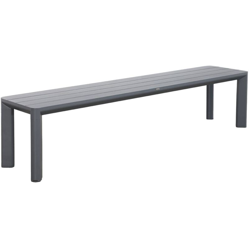 Banc de jardin anthracite MADISON aluminium. 4 places. 200 x 40 x 45 cm