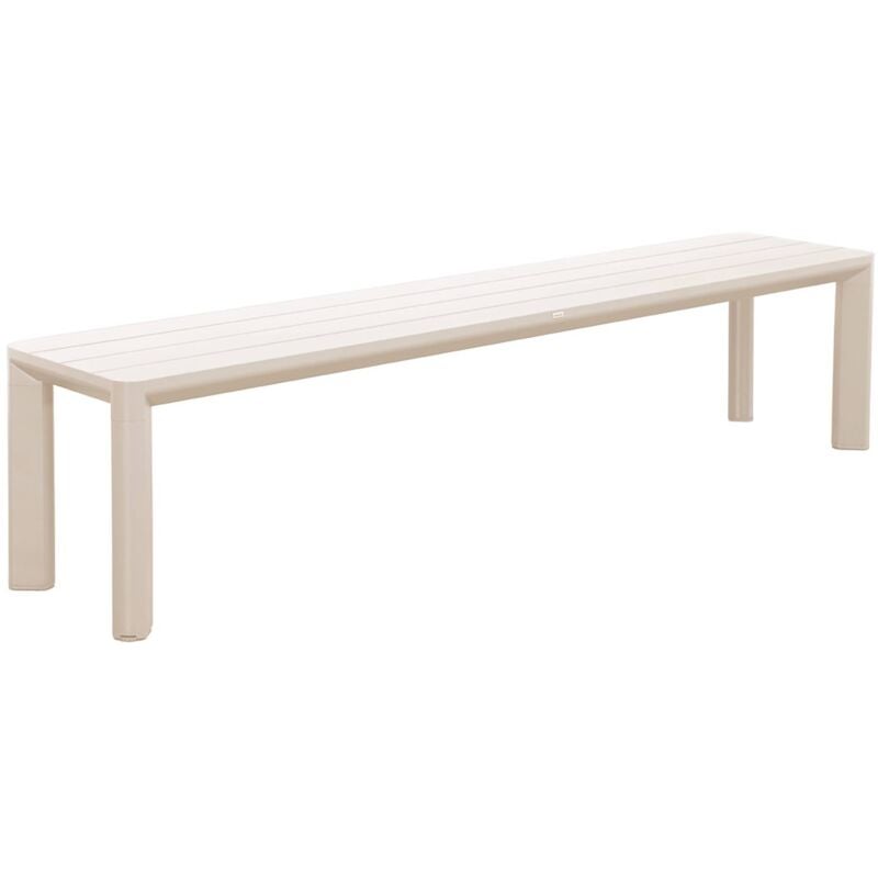 Banc de jardin beige madison aluminium. 4 places. 200 x 40 x 45 cm