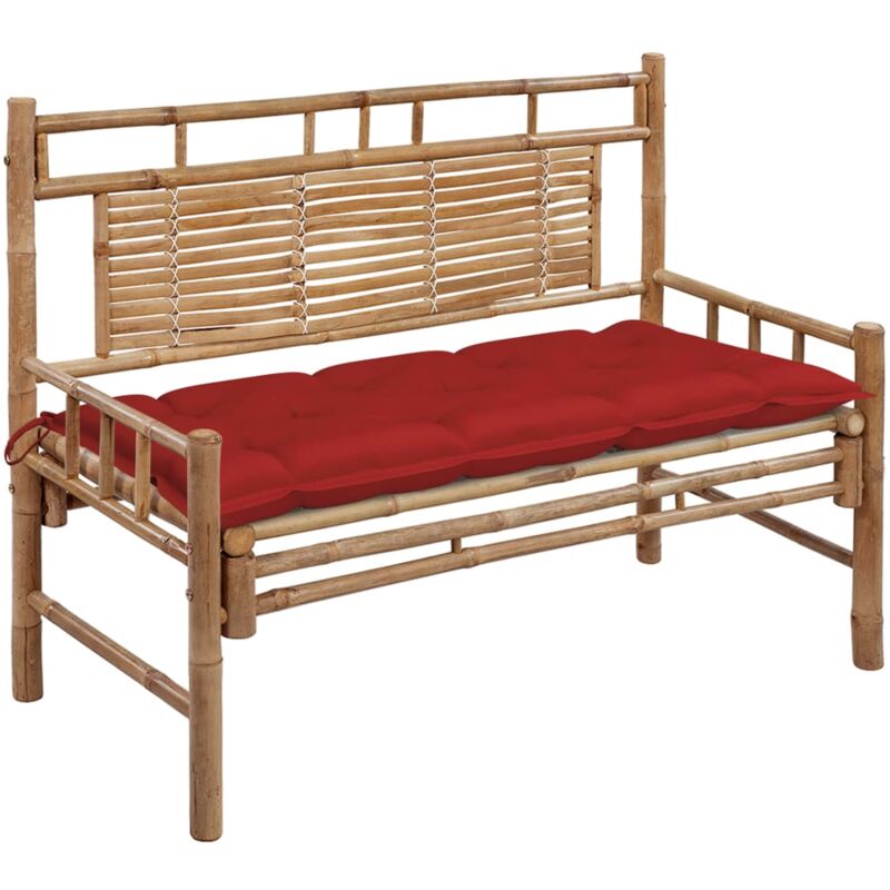 Vidaxl - Banc de jardin avec coussin 120 cm Bambou
