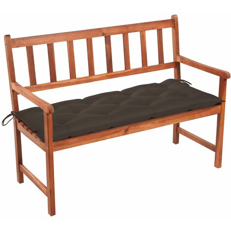 Banc de jardin avec coussin 120 cm Bois d'acacia massif 49