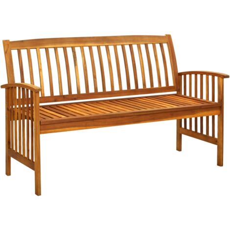 Banc de jardin avec coussin 147 cm Bois d'acacia massif vidaXL