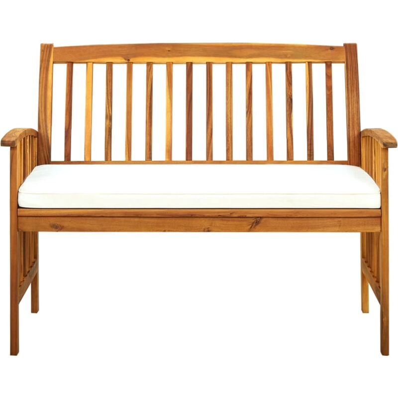 Vidaxl - Banc de jardin avec coussins 119 cm Bois solide d'acacia