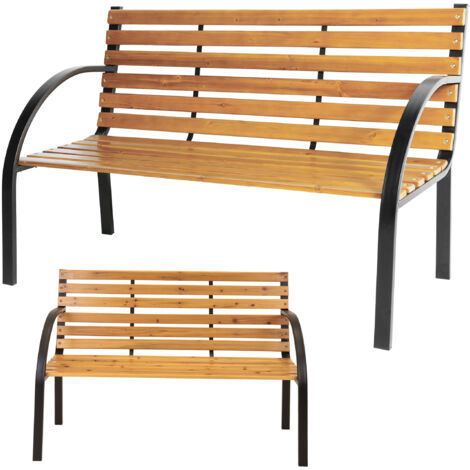 Banc de jardin avec dossier pour terrasse, balcon, parc, bancs de jardin en bois