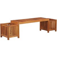 Banc de jardin avec jardinière Bois d'acacia massif 180x40x44cm