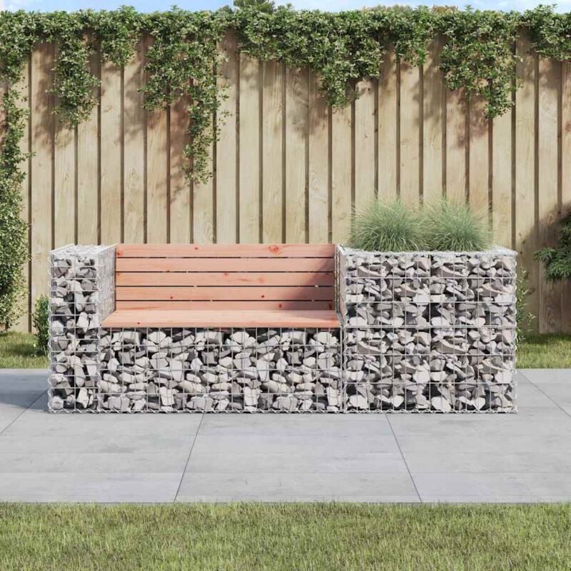 Vidaxl - Banc de jardin avec panier en gabion bois massif de douglas