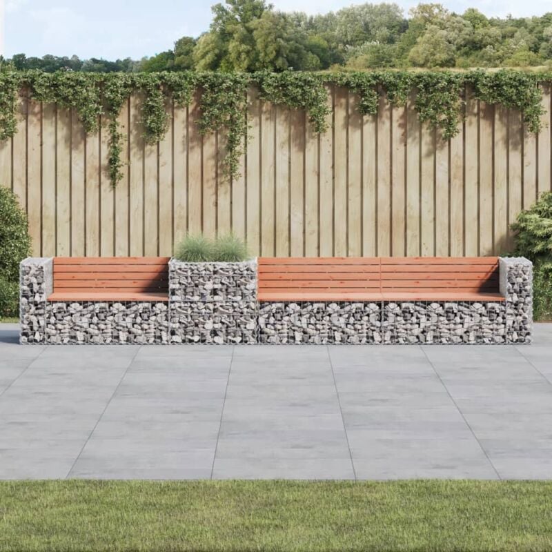 Vidaxl - Furniture Limited - Banc de jardin avec panier en gabion bois