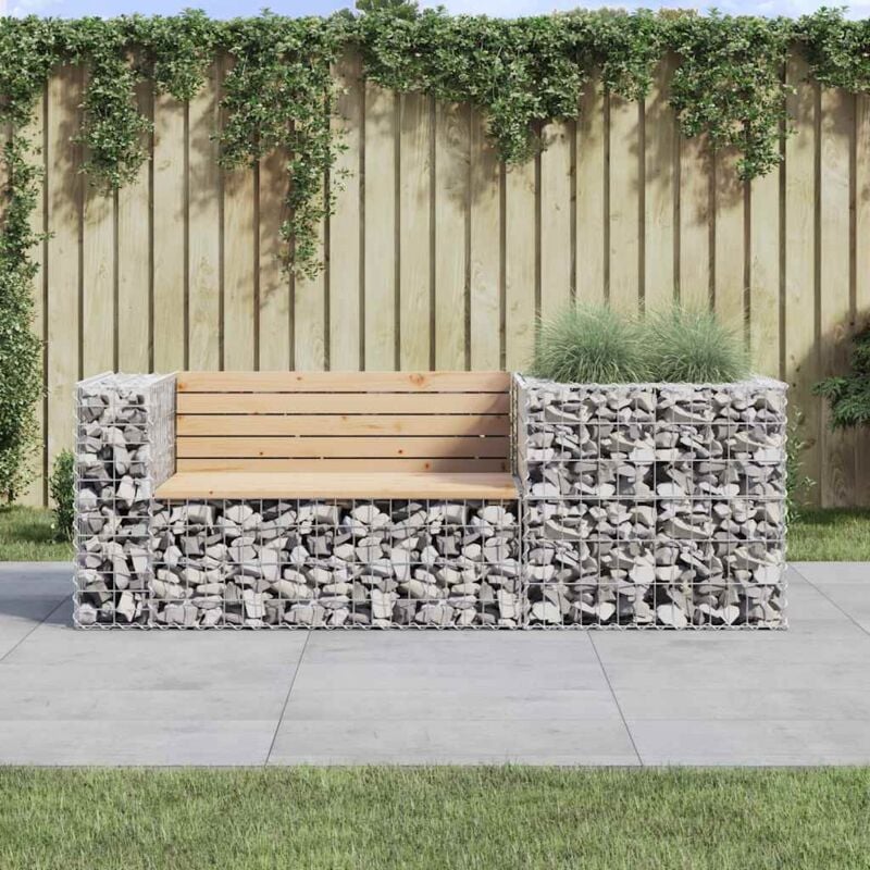Vidaxl - Furniture Limited - Banc de jardin avec panier en gabion bois