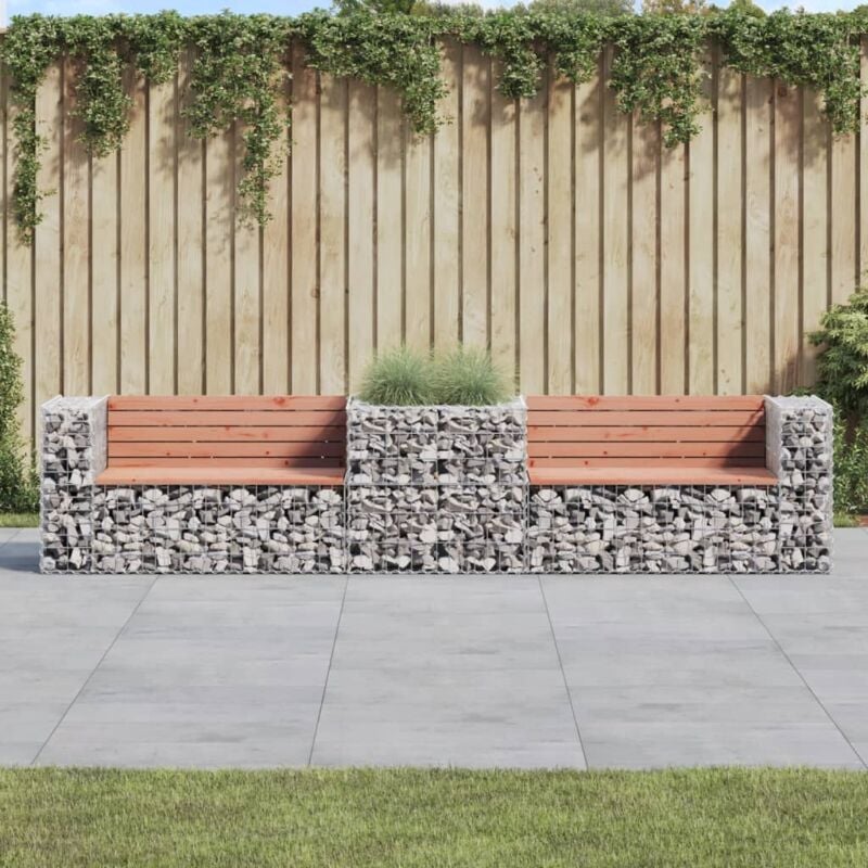 Vidaxl - Banc de jardin avec panier en gabion bois massif de douglas