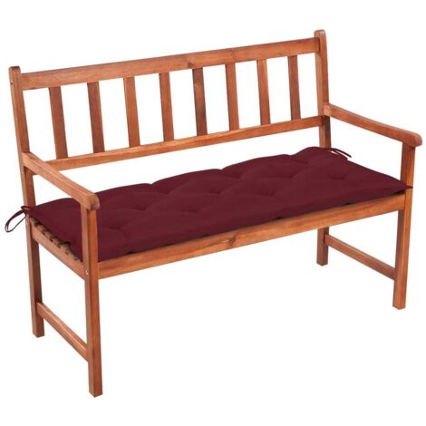 Banc de jardin  Banc d'extérieur Banquette avec coussin 120 cm Bois d'acacia massif 82207