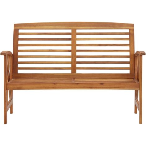 Banc de jardin  Banc extérieur  Banquette de jardin 119 cm bois d'acacia solide