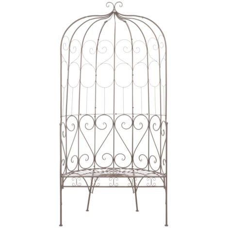 Banc de jardin  Banc extérieur  Banquette de jardin 95 cm Fer Marron antique