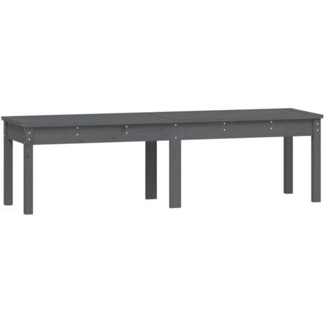 Banc de jardin  Banc extérieur  Banquette de jardin à 2 places gris 159,5x44x45cm bois massif de pin