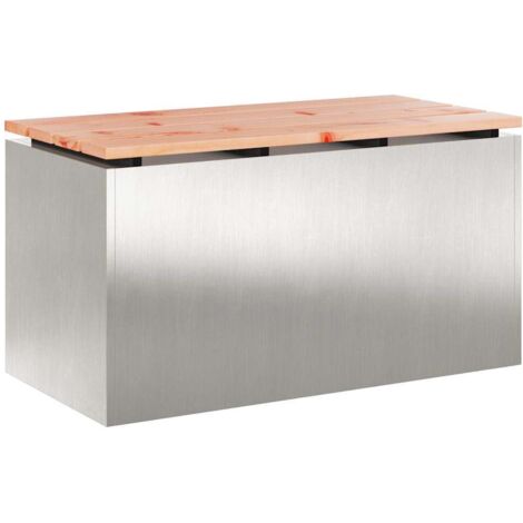 Banc de jardin  Banc extérieur  Banquette de jardin Argent 80 x 40 x 43 cm Acier inoxydable