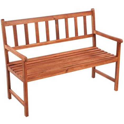 Banc de jardin  Banc extérieur  Banquette de jardin avec coussin 120 cm Bois d'acacia massif