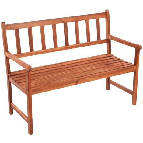 Banc de jardin  Banc extérieur  Banquette de jardin avec coussin 120 cm Bois d'acacia massif