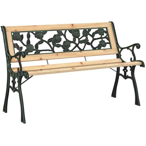 Banc de jardin  Banc extérieur  Banquette de jardin avec coussin Marron 116 x 54 x 73 cm bois