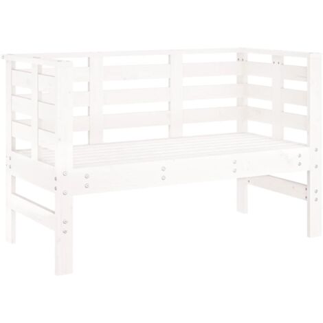 Banc de jardin  Banc extérieur  Banquette de jardin blanc 111,5x53x71 cm bois massif de pin