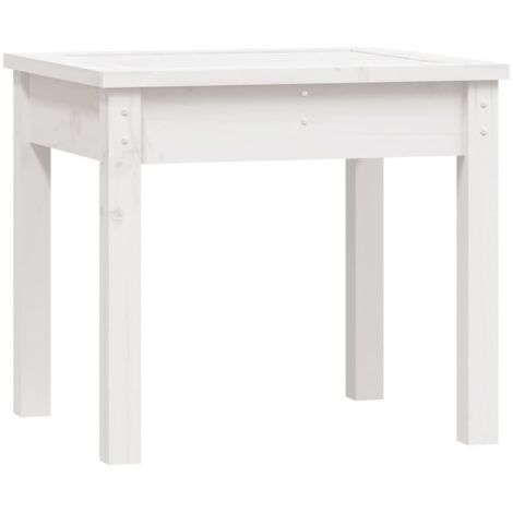 Banc de jardin  Banc extérieur  Banquette de jardin blanc 50x44x45 cm bois massif de pin
