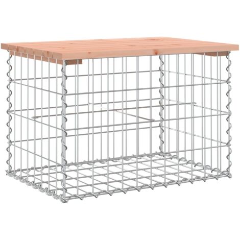 Banc de jardin  Banc extérieur  Banquette de jardin design gabion 63x44x42 cm bois massif de douglas