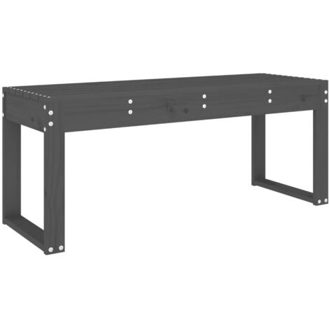 Banc de jardin  Banc extérieur  Banquette de jardin gris 110x38x45 cm bois massif de pin