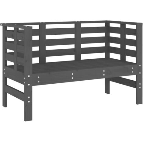 Banc de jardin  Banc extérieur  Banquette de jardin gris 111,5x53x71 cm bois massif de pin