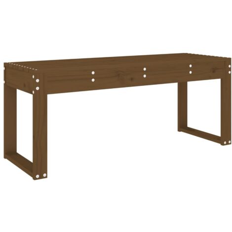 Banc de jardin  Banc extérieur  Banquette de jardin marron miel 110x38x45 cm bois de pin massif