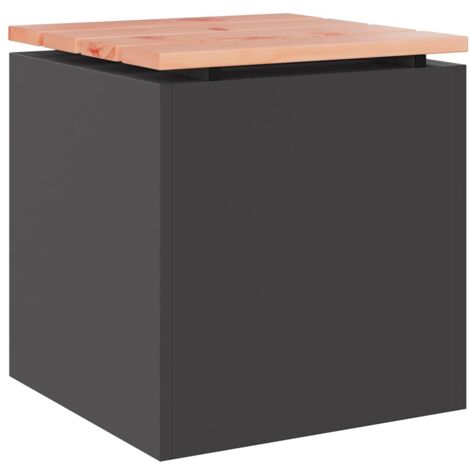 Banc de jardin  Banc extérieur  Banquette de jardin Noir 40 x 40 x 43 cm Acier