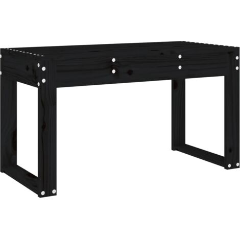 Banc de jardin  Banc extérieur  Banquette de jardin noir 80x38x45 cm bois massif de pin