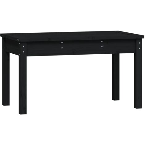 Banc de jardin  Banc extérieur  Banquette de jardin noir 80x44x45 cm bois massif de pin