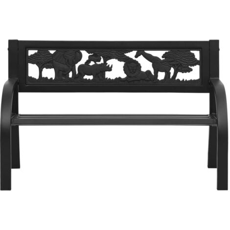 Banc de jardin  Banc extérieur  Banquette de jardin pour enfants 86 cm acier