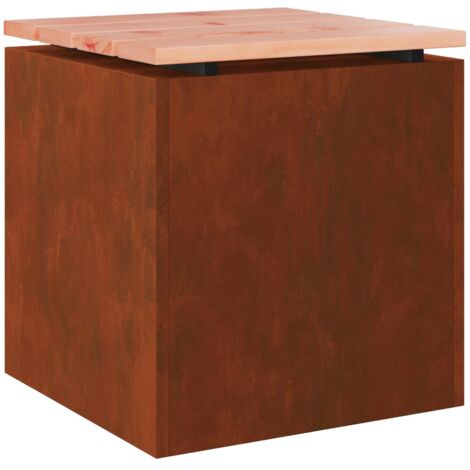 Banc de jardin  Banc extérieur  Banquette de jardin Rouillé 40 x 40 x 43 cm