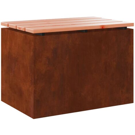 Banc de jardin  Banc extérieur  Banquette de jardin Rouillé 60 x 40 x 43 cm