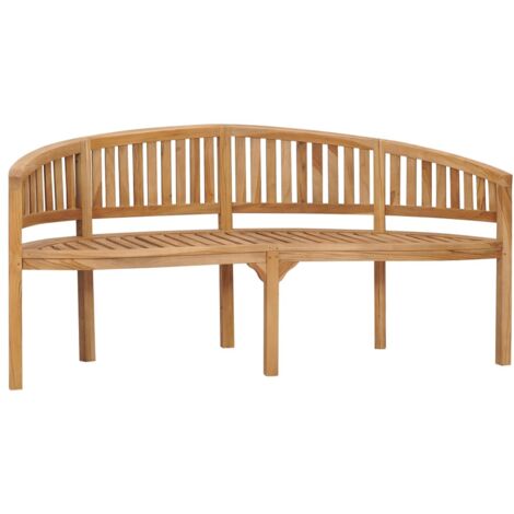 Banc de jardin Banquette de Jardin - Mobilier de jardin en forme de banane 180 cm Bois de teck solide BV204605