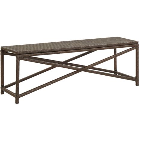 Banc de jardin  Banquette de jardin  Siège/Chaise de jardin 120 cm Résine tressée Marron BTEB98571