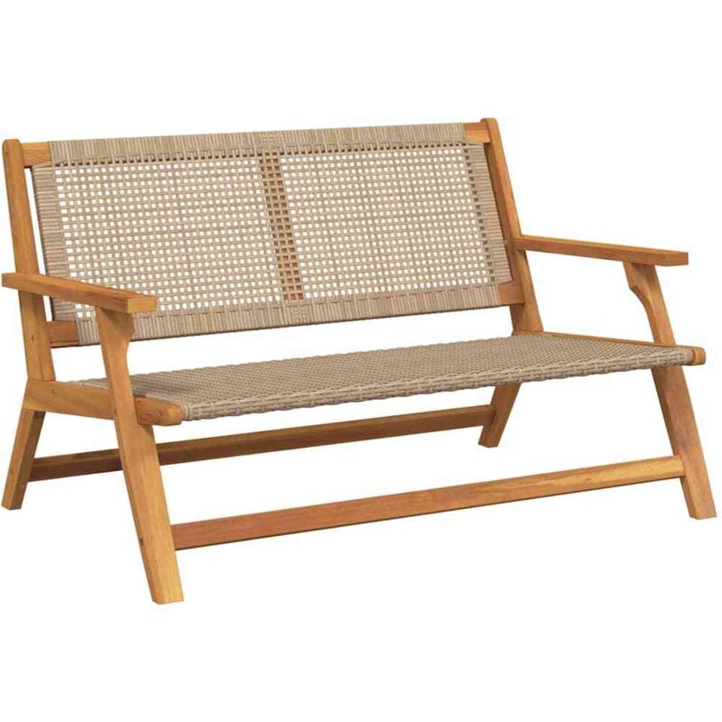 Vidaxl - Banc de jardin Beige 122x76x73,5 cm Bois d'acacia massif