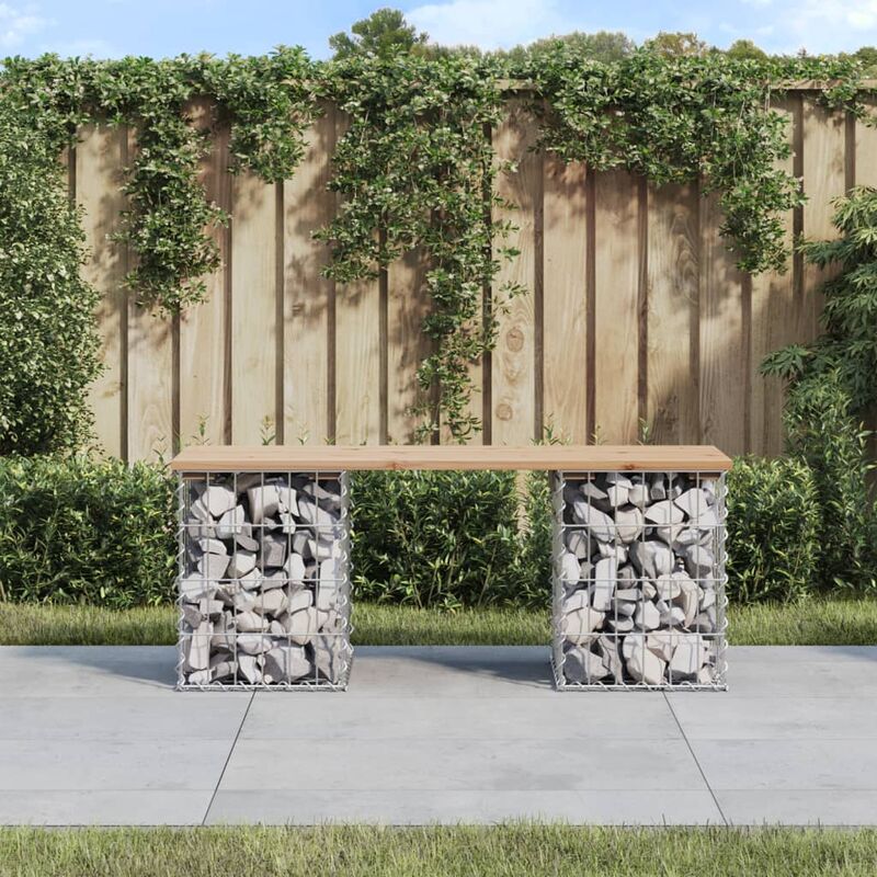 Vidaxl - Banc de jardin design de gabion 103x31x42 cm bois massif de pin