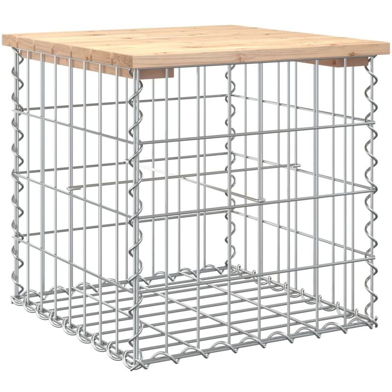 Banc de jardin design de gabion 43x44x42 cm bois massif de pin vidaXL
