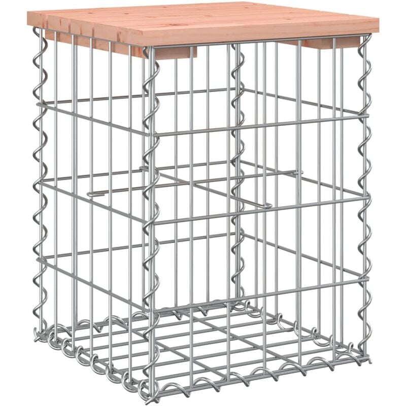 Banc de jardin design gabion 33x31x42 cm bois massif de douglas Vidaxl