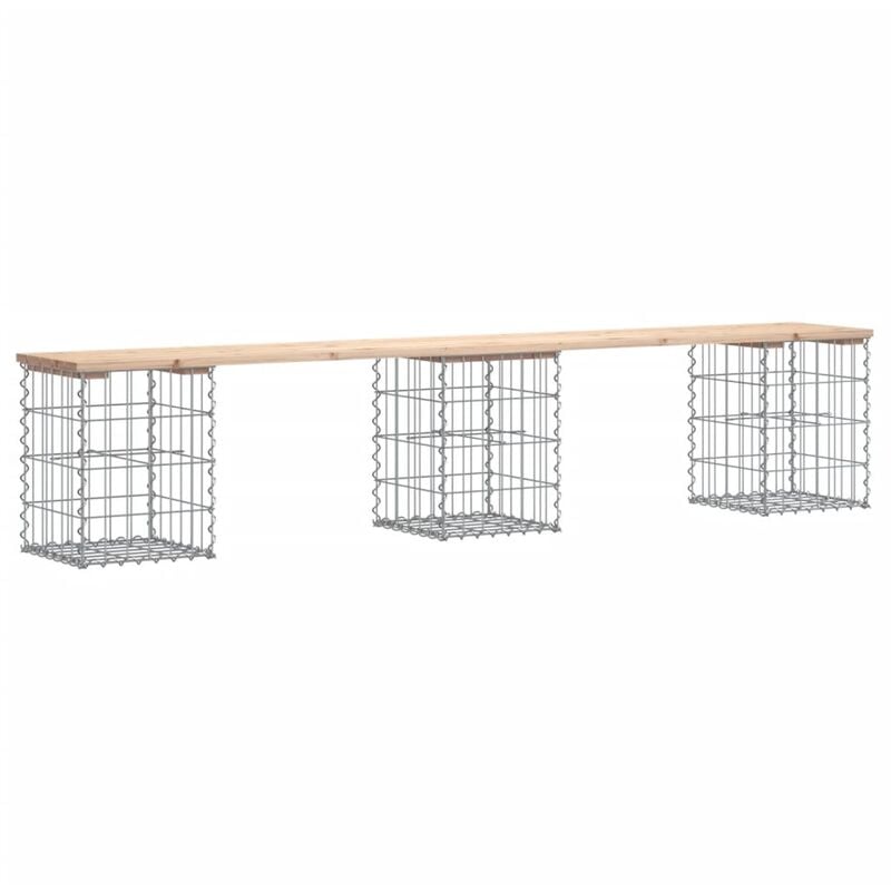 Vidaxl - Banc de jardin design de gabion 203x31x42 cm bois massif de pin